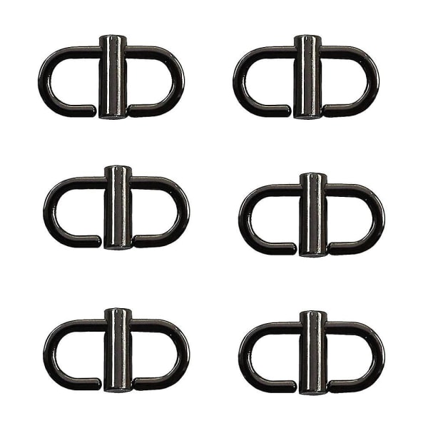 6 stk Justerbare Metalspænder til Kæde Taske, Kædeled Tiny Clip til at Forkorte Længden af Metal Kæde Sort black
