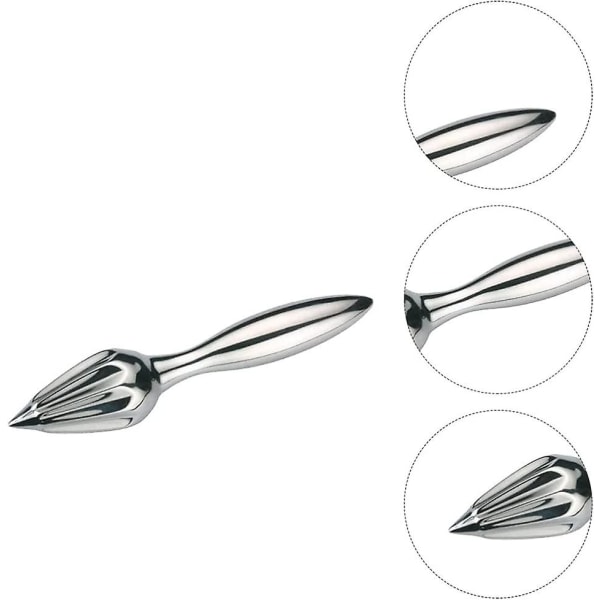 Citruspresser i metal, rustfrit stål, citronpresser, appelsinpresser, frugtpresser, værktøj til hjemmekøkken og bar (1 stk., sølv)