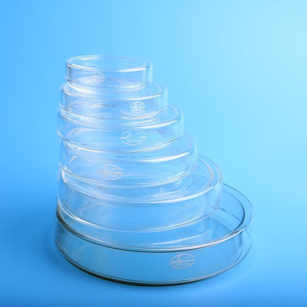 10 stk. Sterile Glas Petriskåle Sæt Høj Borosilikat Lab Petriskåle med Låg Klar Vævskulturplade