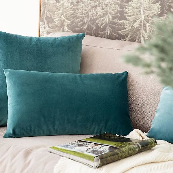 Set med 2 Sammetskuddfodral Dekorativa Soffa Kuddfodral Super Mjukt Mjukt Bekvämt Dekoration Hem Vardagsrum Sovrum För Soffa 60x60cm Gul