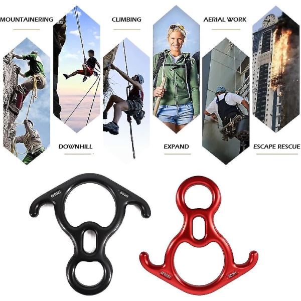 50kn Abseil Eight, Abseil Enhet Klatring 8 Nedfirer For Taudiameter 8-13 Mm