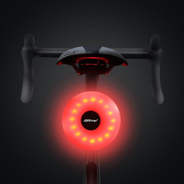 Sykkel Baklys, USB Oppladbar LED Vanntett Advarsel 5 Moduser Baklys