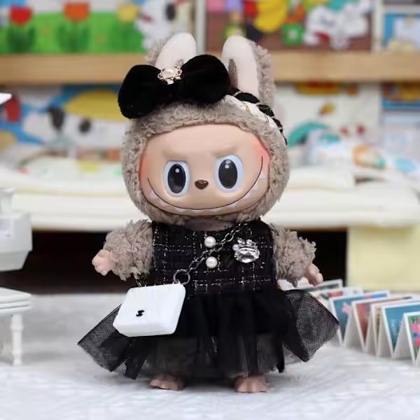 /RYI/ Söt Cosplay Kläder för Labubu Docka, Bröllopsklänning för Stående Labubu Docka, Potter Klädset för Sittande Labubu Plysch 5