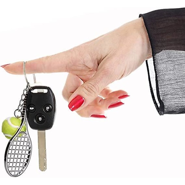 Tennismaila-avaimenperä, Creative Metal-avaimenperä Sport-avaimenperä Tennispallo-avaimenperä (2kpl, vihreä)