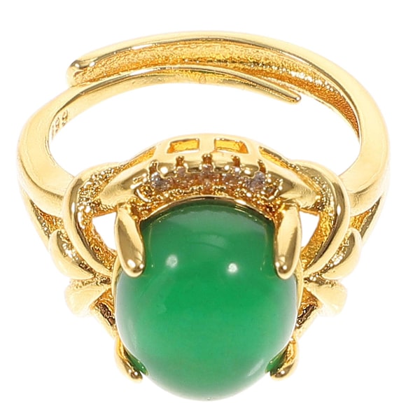 1 st Dekorativ Fingerring Kvinnoring Smycke Händer Dekoration För Kvinna (grön)GreenM Green M
