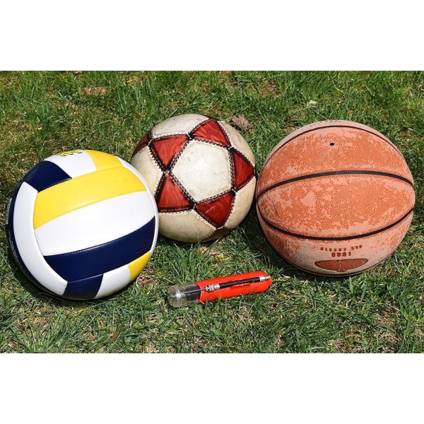 Bärbara cykel- och fotbollsluftpumpar, handhållna basketpumpar med nålar, strandsportbollspumpar, uppblåsbar utrustning med