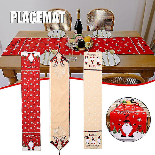Bordlöpare Färgglad Bordduk Festdekorationer Bordduk För Jul Hemmat middagsbord A