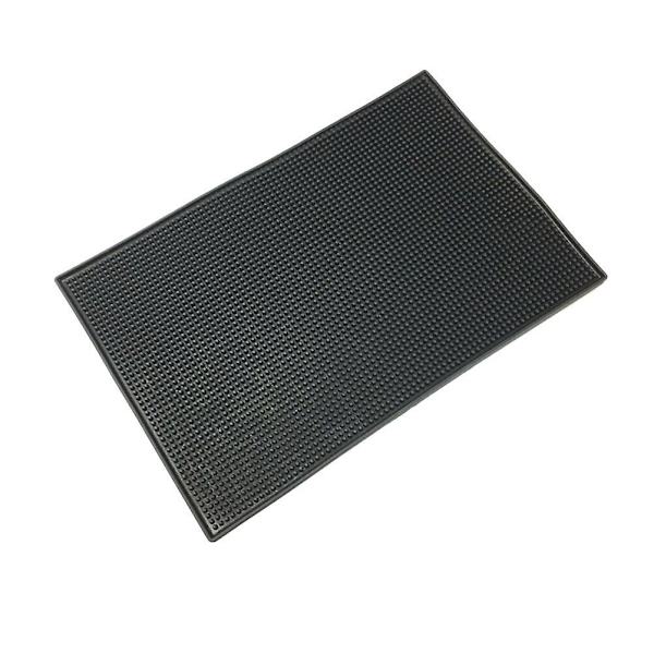 1 st Robust Silikon Bar Halkskyddsmatta Bänkskiva Avloppsplatta Djupa Spår Koppar Mattor Bricka (svart)Svart30 * 45CM Black 30*45CM