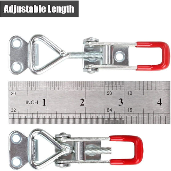 6 stk. Metal Toggle Lås Hurtigudløsningslås, 4001 100kg/220lbs Kapacitet Klemme Låsegreb Lås Låseboks Låg