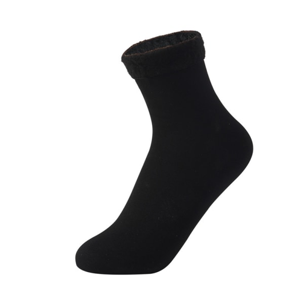 2 par Varme Termiske Sokker til Kvinder Ekstra Tykke Isoleret Opvarmet Crew Boot Sokker til Ekstrem Koldt Vejr black 2 pcs
