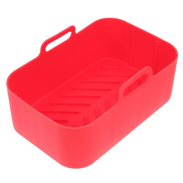 Luftfrityrkurv Silikon Luftfrityrpanne Luftfrityrforing Luftfrityr Bakeplate For ErstatningRed20X13X7C Red 20X13X7CM