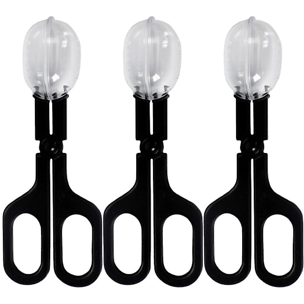 3-pack Plast Hamsterbajs & Marsvinsbajs Hållare Liten Djur Avfallsskopa Plastbajsskopor Svart 18X6 Black 18X6.8X4CM