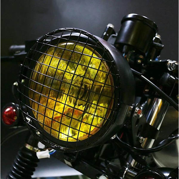 CG125 retro strålkastare modifierad GN125 retro svart skal rund strålkastare motorcykeltillbehör