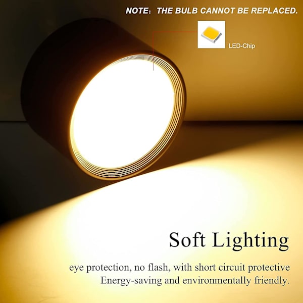 LED Taklampe Spotlight Svart Varmt Hvit 3000k 12w Taklampe Stue Spisestue Kjøkken Gang Soverom 120mm