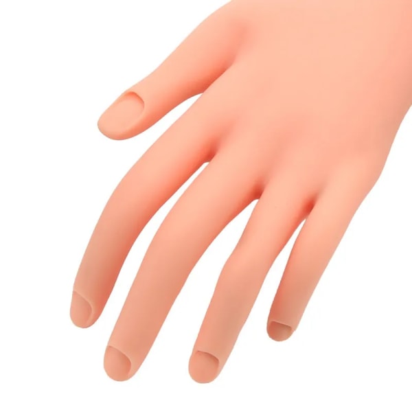 Öva hand för akrylnaglar（2st）, flexibla nagelhand Praktisk nagelträning Falska handnaglar Öva skyltdocka händer Manikyr Handövning med N
