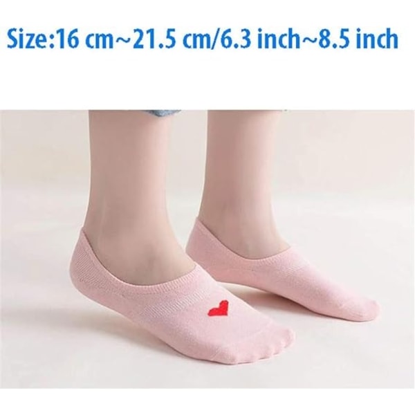 5 par børn, piger no show sokker, skridsikre bløde bomulds sokker, ultra komfortable sokker til børn 6-15 år