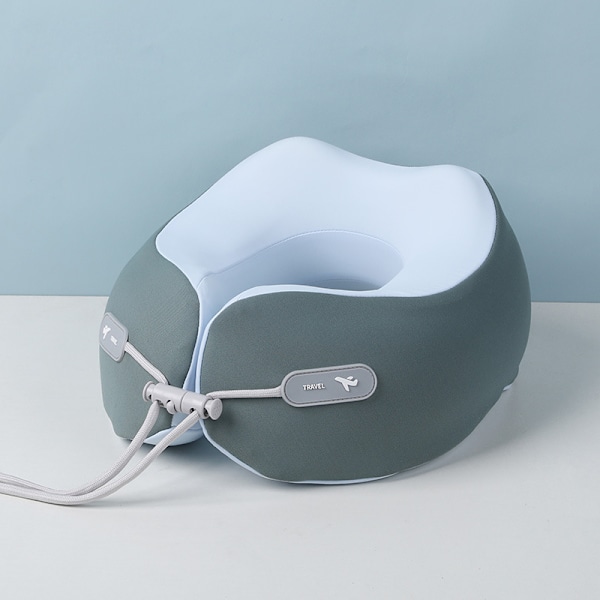 Memory Foam Resekudde Långsam Återhämtning U-formad Nackkudde*ryy Royal Blue