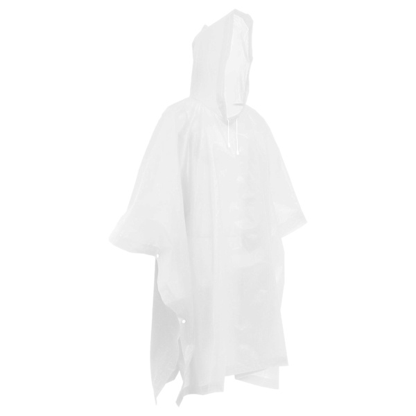 Portabel Vuxen Poncho Bekväm Regnrock Regnponchos För Kvinnor Utomhustillbehör Vit 125x125x0.1cm White 125x125x0.1cm