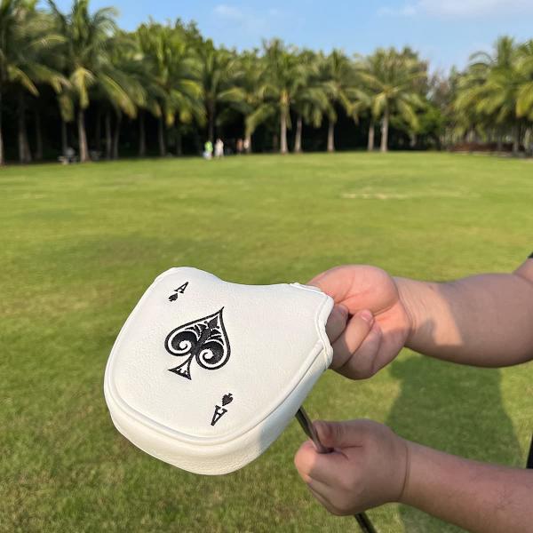 Golfklubbsöverdrag med bollformad tryckstång, magnetiskt klubbskydd, golfklubbsöverdrag fabrik tryckstångsskydd