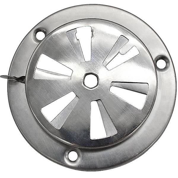 Rostfritt Stål Rund Luftventil Gitterlock Cirkulär Ventilationskåpa Rostfritt Stål Torktumlare Luftventil För Torktumlare Spjäll Termostat Ugn (1st, Silver)