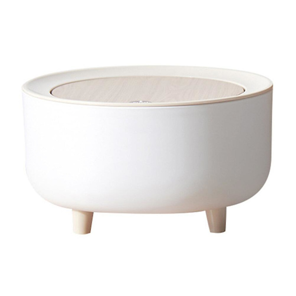 Søppelbøttedeksel Mini søppelbøtte Kompakt søppelbøtte Bordplate Diversebeholder Hvit 19,5x19,5cm White 19.5x19.5cm