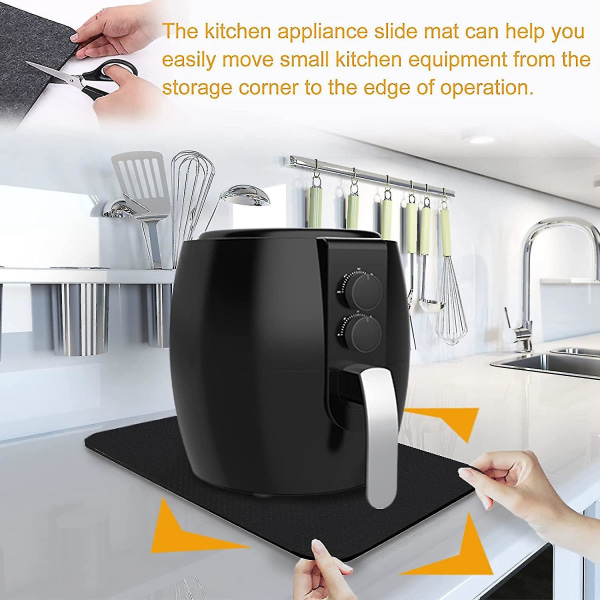 5 stk varmebestandig matte kompatibel med luftfrityrkoker Kjøkkenapparat skyvematter, kjøkkenbenkematte kompatibel med Ninj