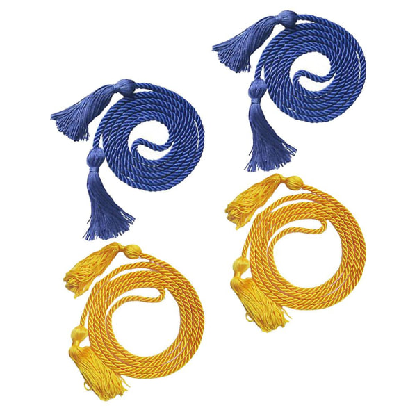 4 st Polyester Honor Cords Bachelor Klänning Honor Cords Examenstillbehör Examen Tofs Honor Blue 170x2cm