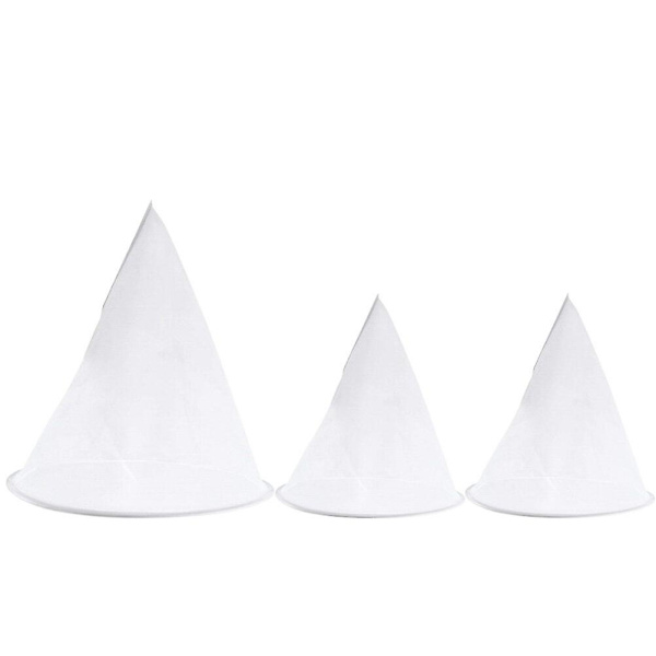 3 stk. Honningsi Filter Madfilter Fint Masket Sil Køkken Nylon Masket Sigte Hvid 40x35cm White 40x35cm