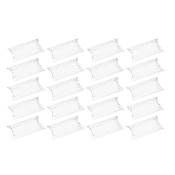 20 stk. Pudeformet Slikæsker Transparent Plastik Slikæsker Bryllup Slik Indpakningsæsker Transparent Transparent 14X7X2.5CM