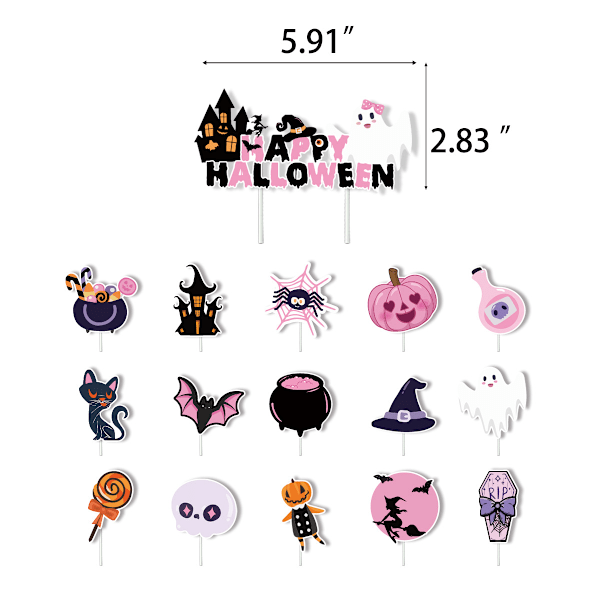 3-pack Halloween Baby Shower Dekorationer, Takdekoration för Utomhus/Inomhus Dekoration Halloween Baby Shower Fest