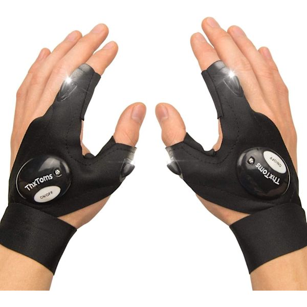 LED-ficklamphandskar, Handsfree Ljus Handskar, Halloween Jul Födelsedagspresent Idé För Män Kvinnor Som Har Allt, Coola Gadget Verktyg För Camping