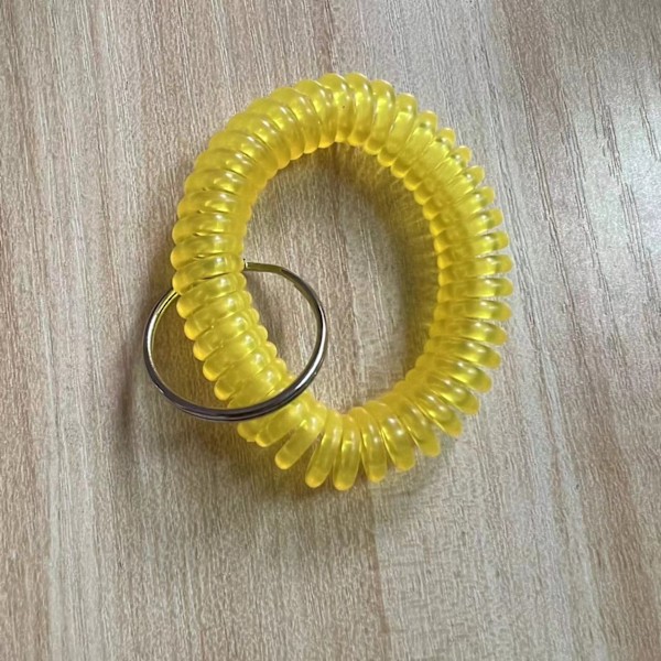 Forår Fleksibel Spiral Håndleds Spole Håndleds Bånd Nøgleholder Nøglering til Sauna, Pool, Gym Plastik Spiral til Telefonlinjer