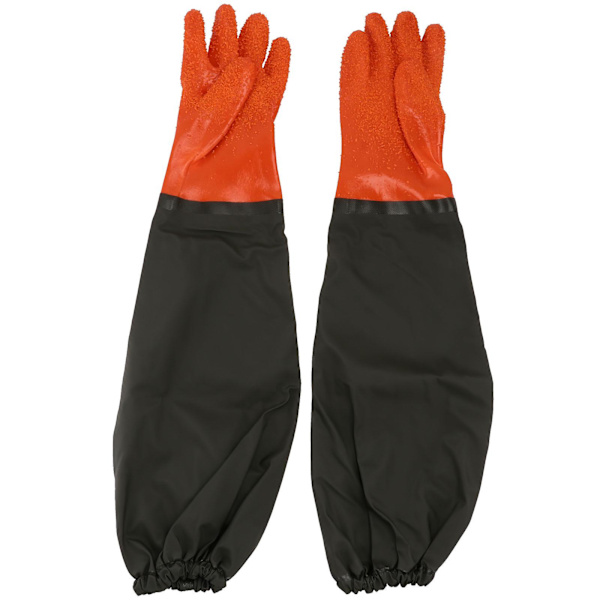 1 par Vanntette Fiskehansker Slitesterke Hagearbeids Hansker Svart OrangeBlack65x20cm Black 65x20cm