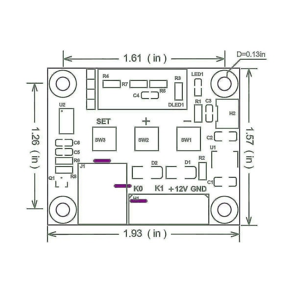 4 st W1209 12V DC Digital Temperaturkontrollmodul, Mikro Digital Termostat -50-110c Elektronisk
