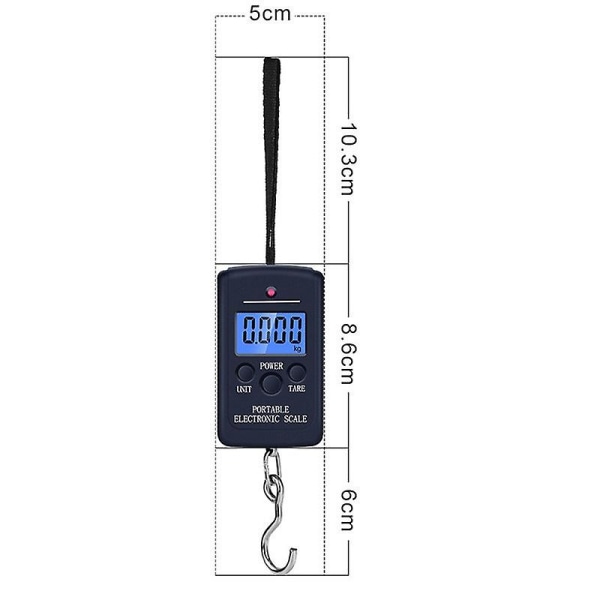 40 kg/20 g Digital Elektronisk Krogvægt i Lommeformat