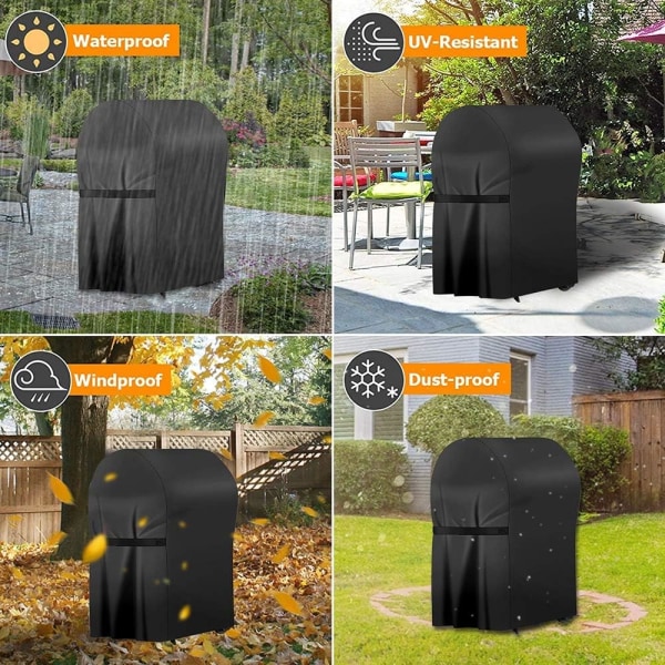 Barbecue Cover, Barbecue Cover, Heavy Duty 210D Oxford BBQ Protection Tarpaulin Cover Suitable for Weber, Brinkmann, Char Broil etc, UV, Water and T