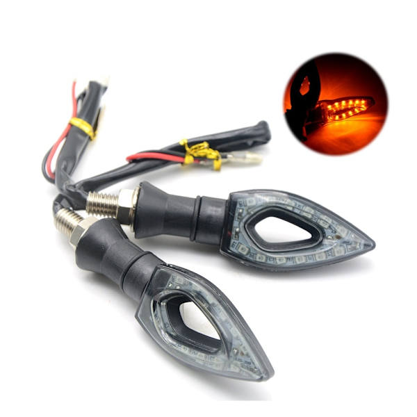 Blinkers 2 st  Universal Motorcykel LED Blinkers Lampa Amber Blinker Ljus 12 LED-pärlor