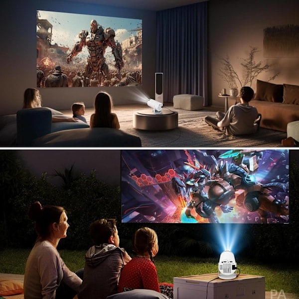 5G 4K Projektor Smart HD LED WiFi Bluetooth HDMI. USB Android Hjemmekino - PA