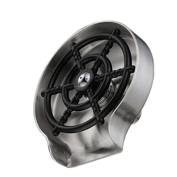 Rostfritt Stål Rengöringskran Glasdiskmaskin Sänka Flaska Tvätta Automatisk Kopp Sköljare Automatisk Hushåll Bar Glas SköljareSvart13X12CM Black 13X12CM