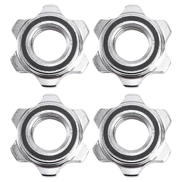 4 kpl Luistamattomat Spin-lukko-kaulusruuvit Valurauta Heksa Turvanappi Solki Hopea 5X5CM Silver 5X5CM