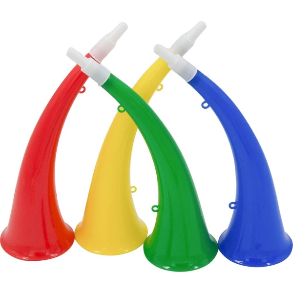 4 Pcs Noise Makers Sporting Events Kids Plaything Fan Cheering Horn Plastic Trumpet Party Horns23x10cm