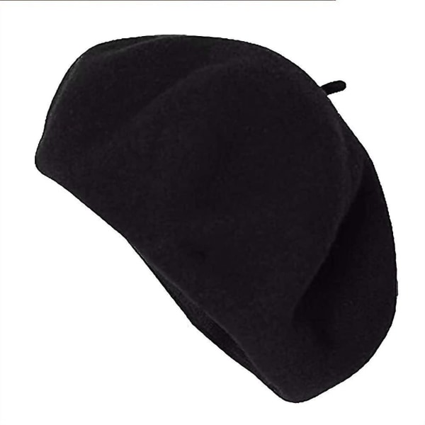 Klassiska baskermössor för kvinnor, ullhatt, fransk hatt, baskermössa, 2-pack mössa