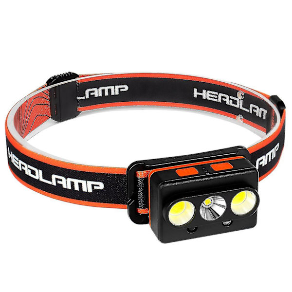 Uppladdningsbar USB LED Pannlampa, Lumen med Vita och Röda Belysningslägen, Kraftfull Vattentät IPX5 Pannlampa för Löpning, Camping, Läsning, DIY, Cykling