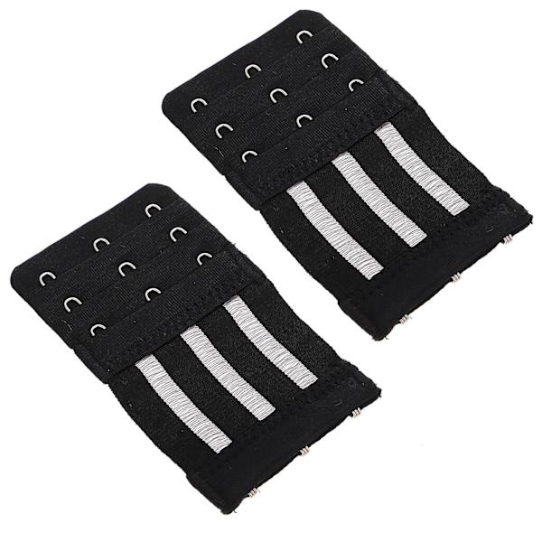 10 st Tub BH-förlängare Kvinnor Dam BH-remförlängare Underkläder Extender Dam BH-krok Elastisk Stretchig Black 10.5X5.7X0.3CM