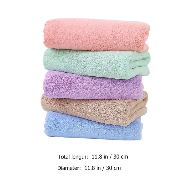 5 st Snabbtorkande Handdukar Smådjursbadhandduk Husdjursfleeceplatta Fleeceburfoder Hamsterbäddfoder Blandade Färger 30X30cm Assorted Color 30X30cm