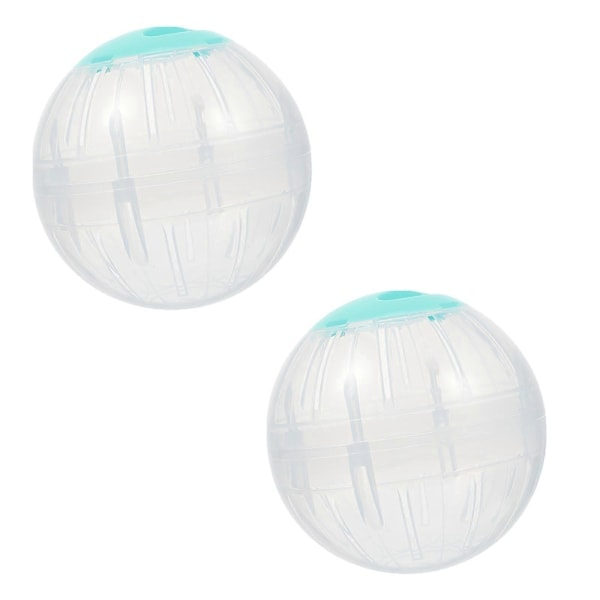 RYI)2 st Hamster Träningsbollar Bur Hamster Leksaker Hållbara Springhjul Transparenta Träningsbollar