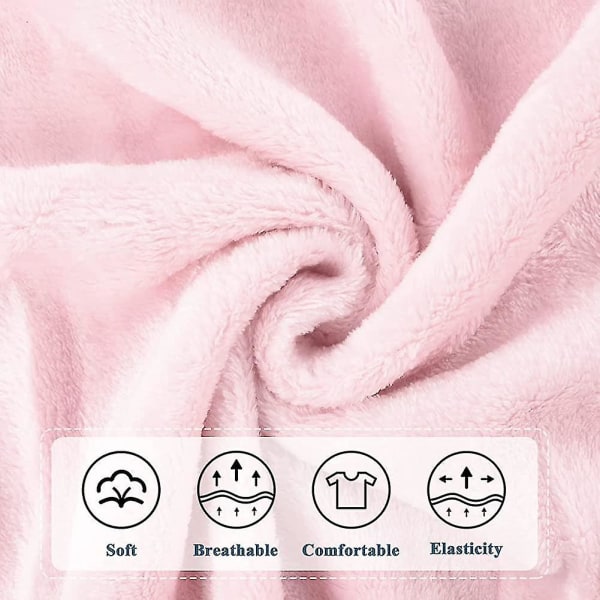 Dammorgonrock Fluffig Fleece Huvad Badrock Mjuk Handduksplagg Lyx