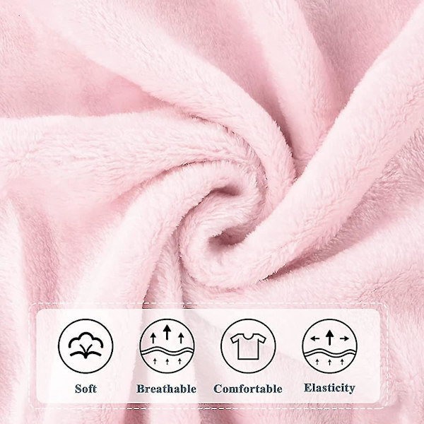 Naisten pehmeä ja pörröinen fleece-huppari, kylpytakki, pyyhetakki, luksus