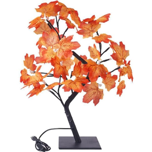 Høstløv Bordlampe, Led Lampe Gren, Led Trelys, Soverom Sengelampe, Nattelysbordlampe Dekorativ Lampe Til Jul, Innendørs, Hjem D