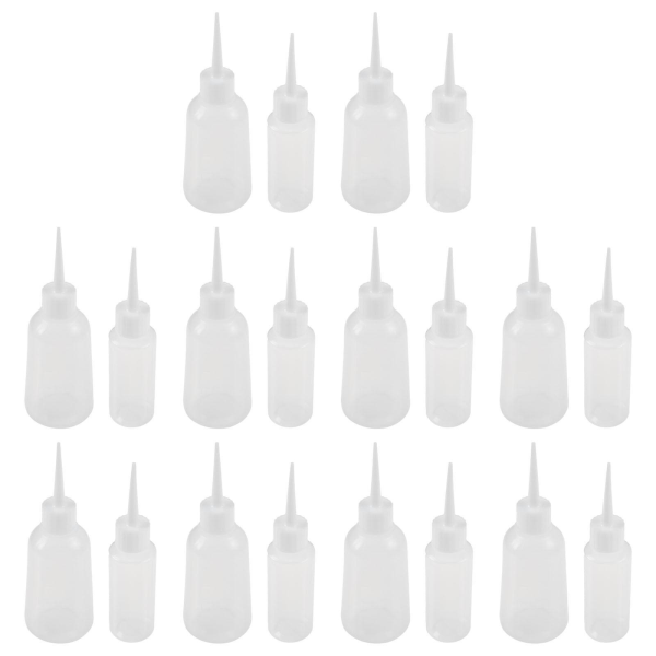 20 st Dispenserbehållare Pigment Förvaringsflaskor Ögondroppar Flaskor Klämlimflaskor Plastic Sp Transparent Color 14X5cm